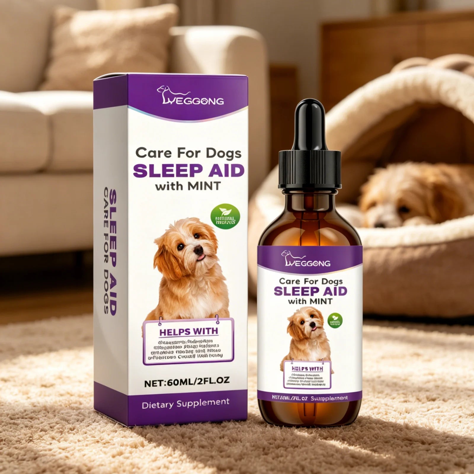 YEGBONG Dog Sleep Support Drops Reduce Anxiety Night Sedation