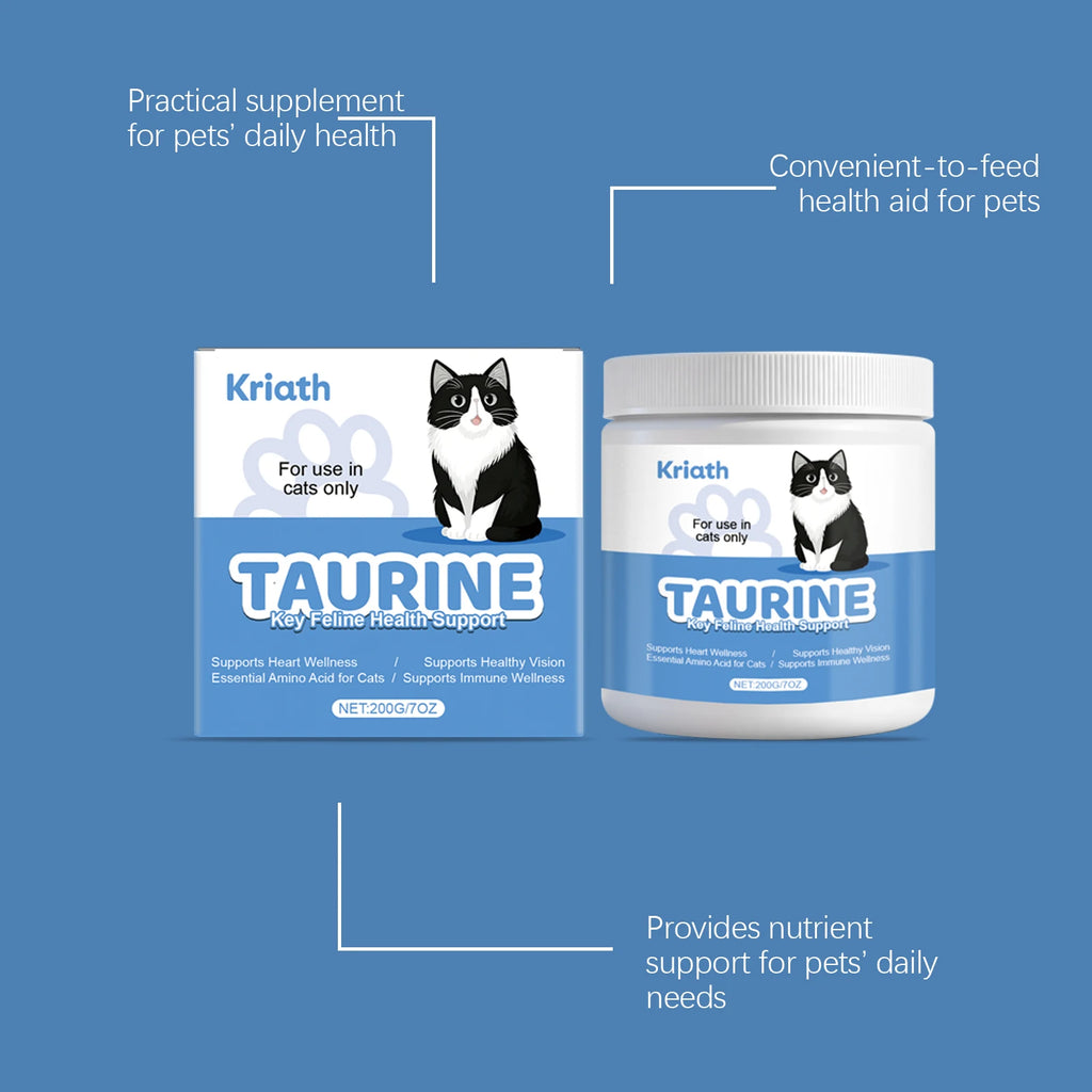 Cats Taurine Powder Support Pet Heart Health and Stability Maintain Pets Vision Gentle Formula Pet Daily Care Nutrition Powder