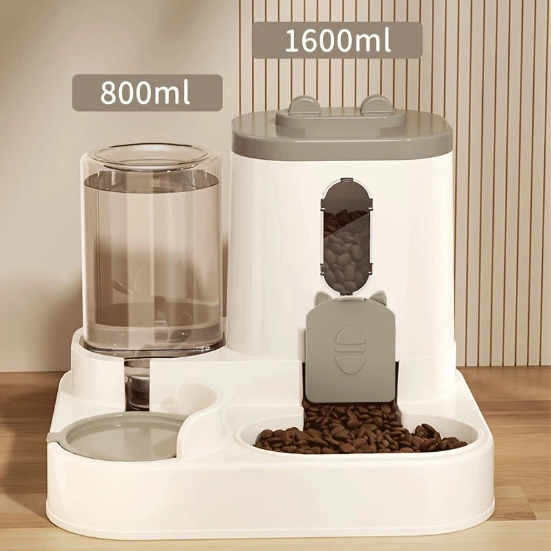 Pet large-capacity feeder integrated automatic water dispenser cat food bowl