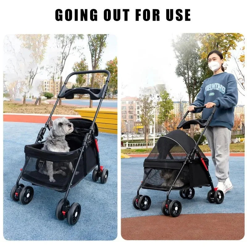 Pet cart, baby cart, small pet cart, lightweight and foldable, suitable for outdoor travel