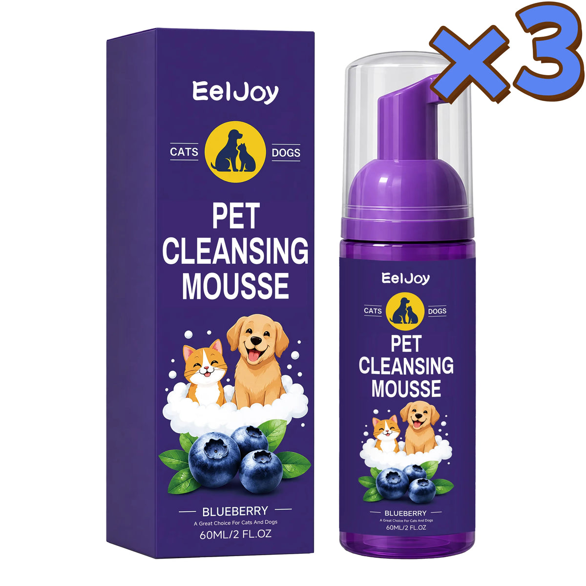 Pet Cleansing Mousse Gentle Dirt Remove Skin Soothing Odor Eliminator