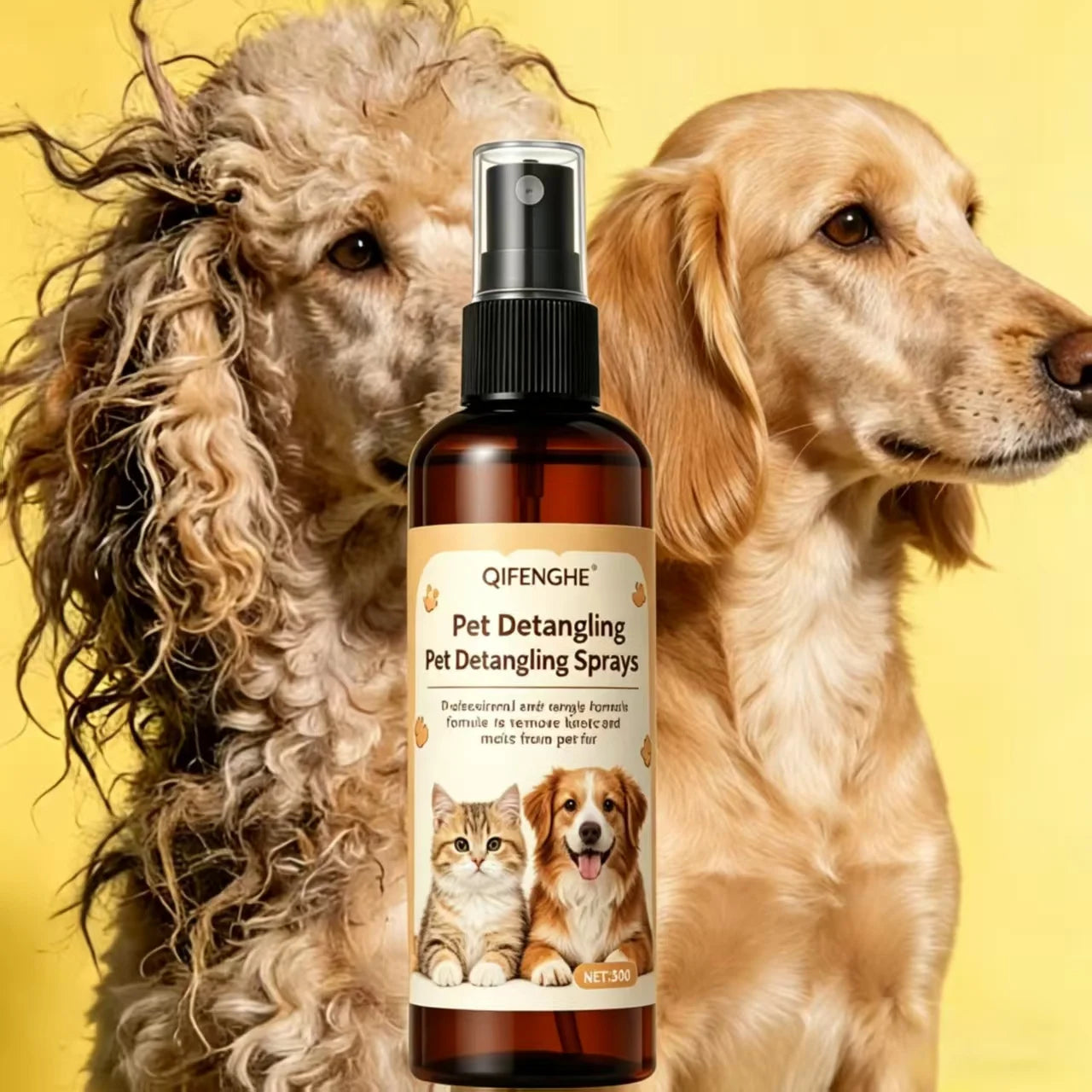 50ML Pet Detangling Spray Professional Leave-in Conditioner for Cats Dogs Anti-Static