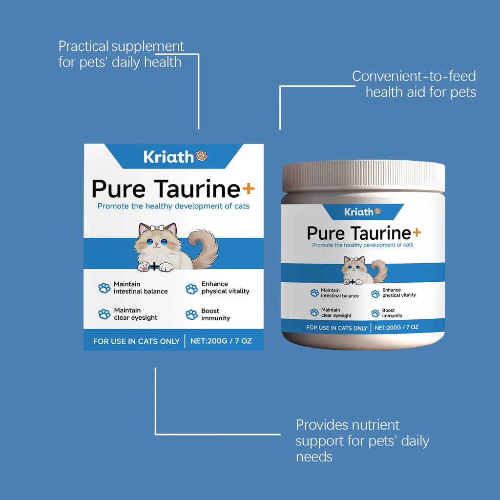 All-in-One Cat Health Powder Taurine & Multivitamin Supplement for Heart Vision Immunity Daily Dose for Kittens Adult Old Cats