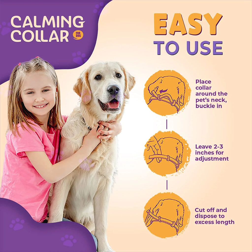 Pet Calm Collar Neck Strap Plastics Cat Dog Soothe Collar Adjustable