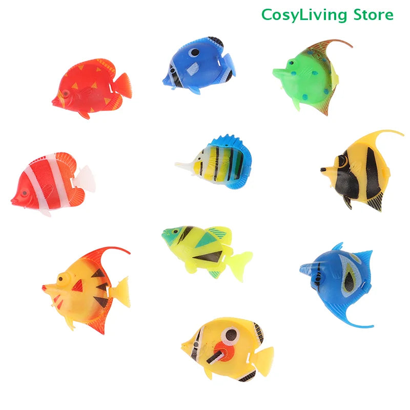 10Pcs Aquarium Fish Tank Artificial Fake Floating Fish Pet Decor Ornaments