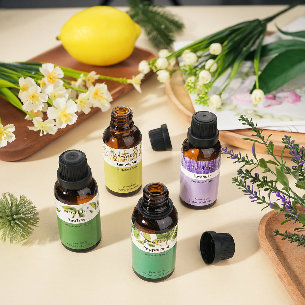 PHATOIL 1PCS Aromatherapy Essential Oil 30ml Lemon Eucalyptus Lavender
