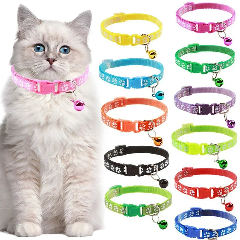 Wholesale Collars for Cat Collar With Bell Adjustable Necklace Cat Puppy Kitten Collar
