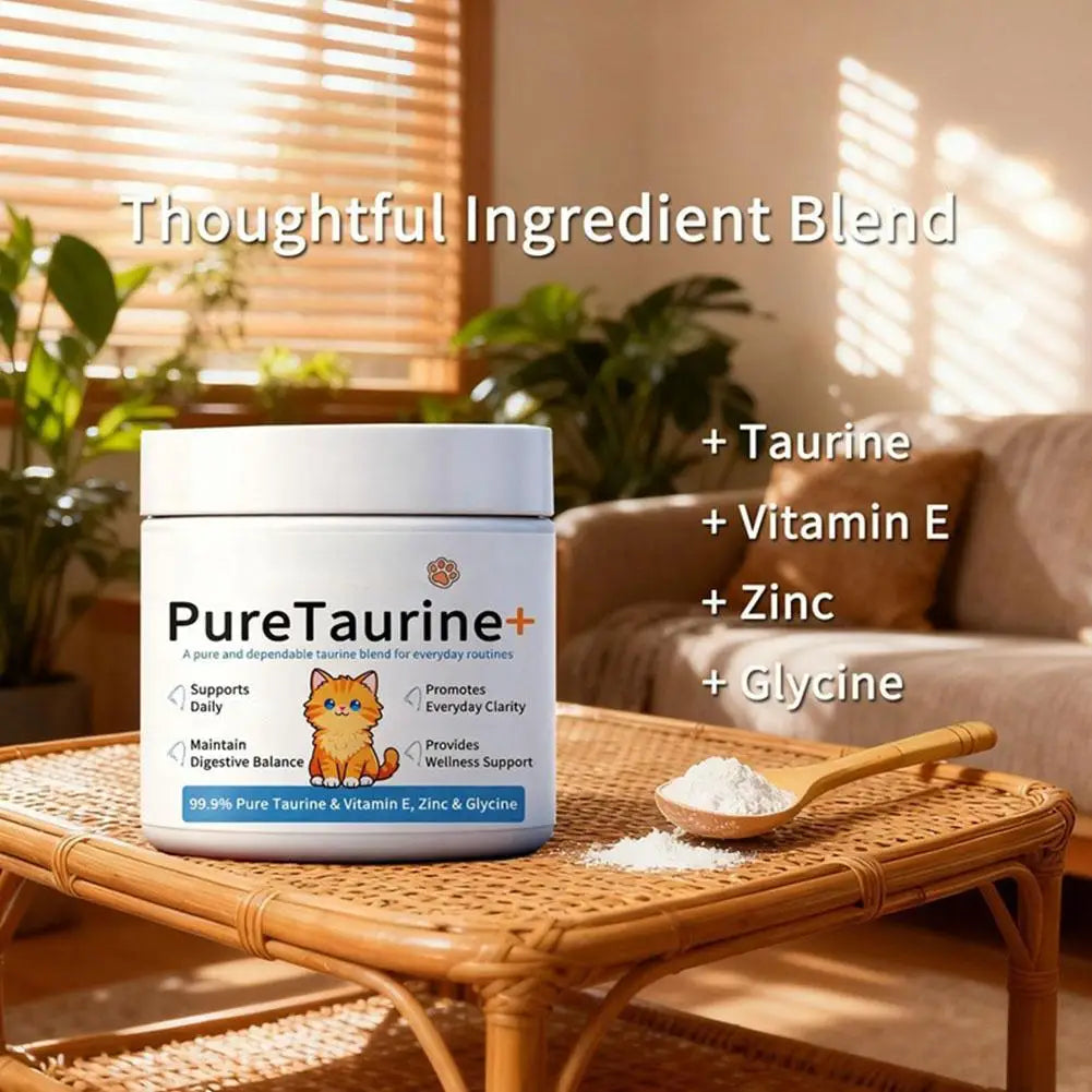 200G Cat body Health care powder 99.9% pure taurine VE Zinc Supports