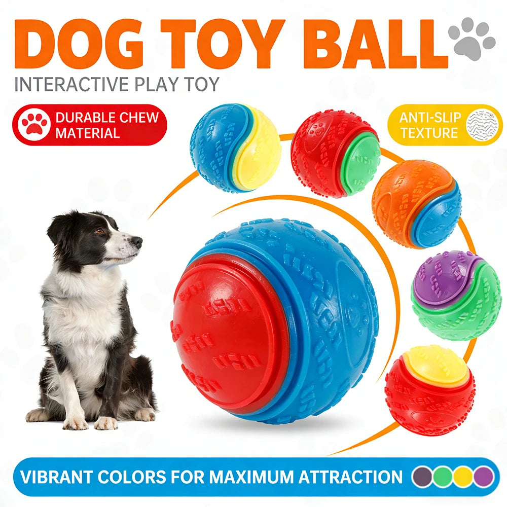 6Pcs Squeaky Balls Toys Dogs Interactive Toys TPR Dog Chew Toy for Dog