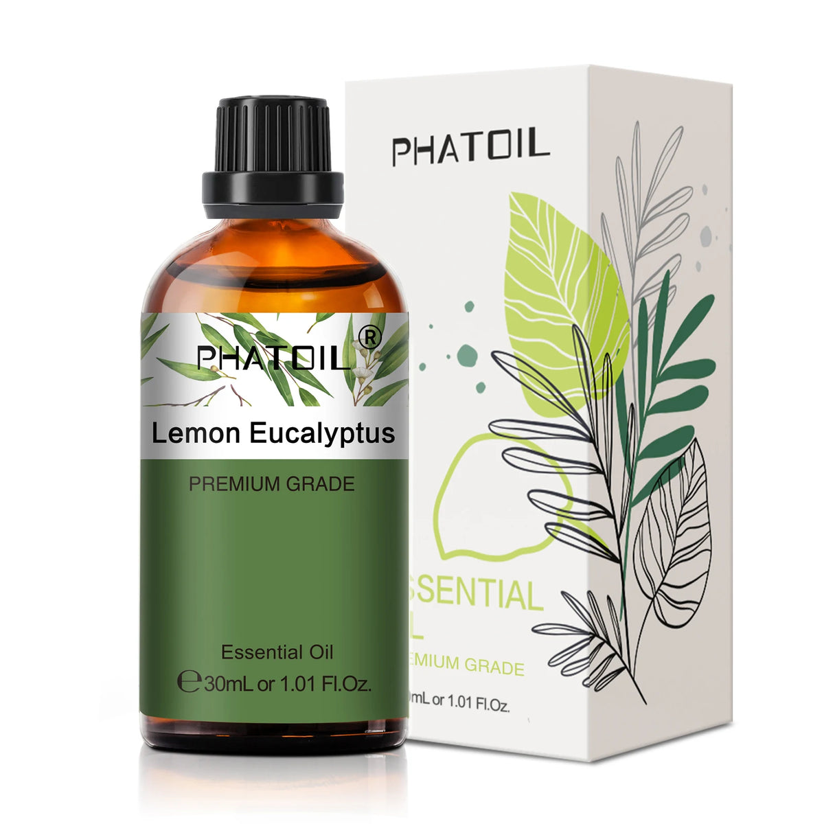 PHATOIL 1PCS Aromatherapy Essential Oil 30ml Lemon Eucalyptus Lavender