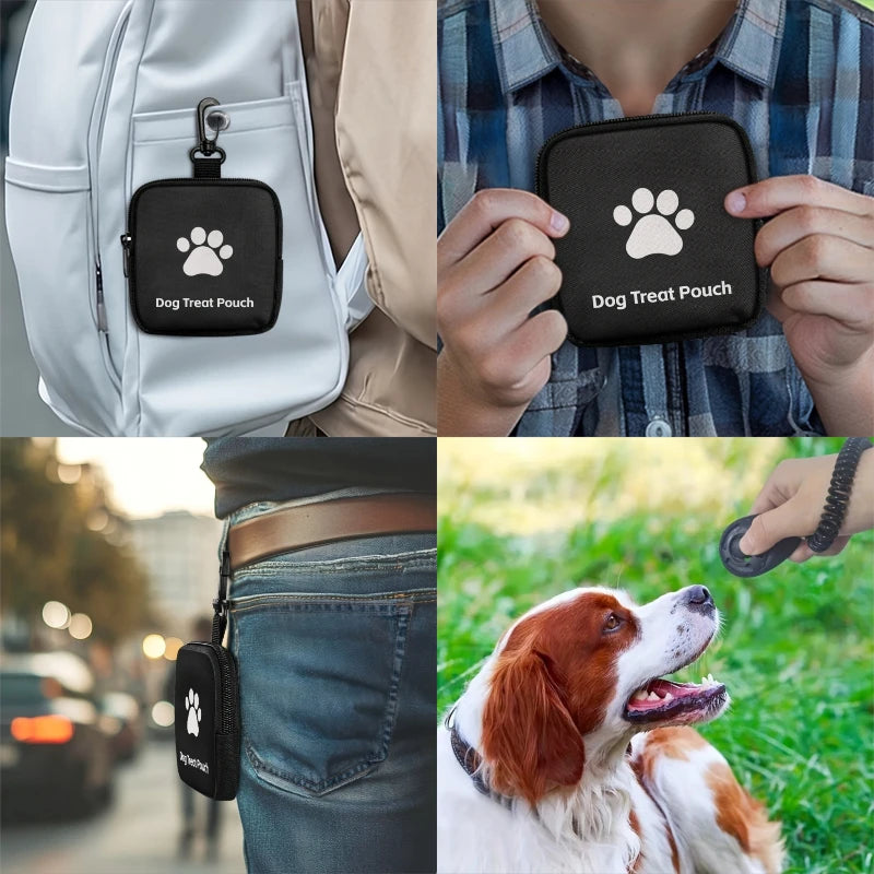 [Dog Training Clicker+Treat Pouch Set]Effective Pet Training Supplies Kit,