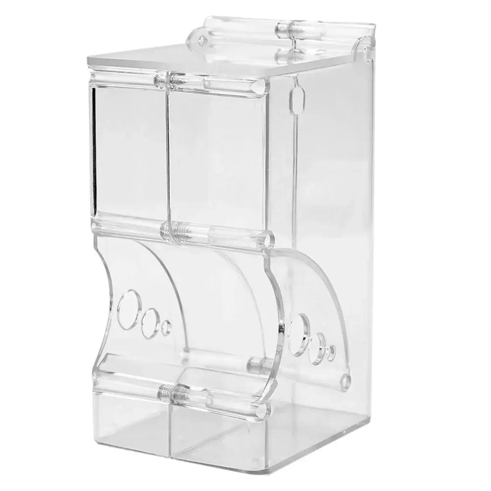 Pet Hamster Rabbit Squirrel Food Dispenser Feeder Plastic Clear Automatic Pet Feeder for Hamster Guinea Pigs Food Bowl Container
