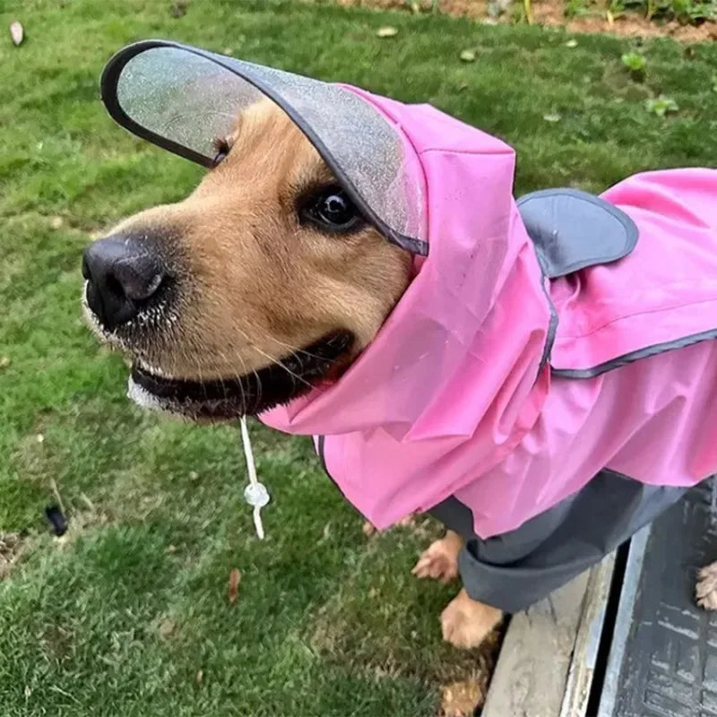 Waterproof Dog Raincoat Hoodie Jacket Rain Poncho Pet Rainwear