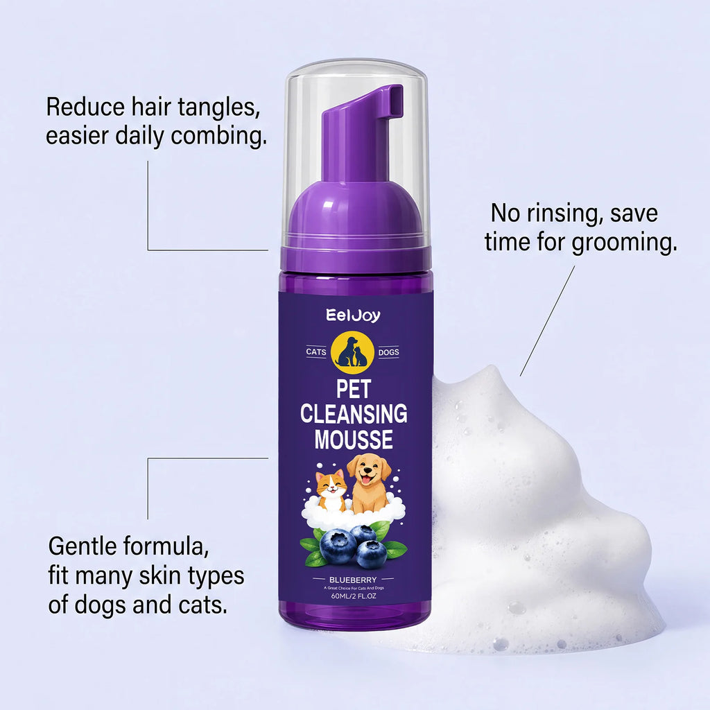 Pet Cleansing Mousse Gentle Dirt Remove Skin Soothing Odor Eliminator