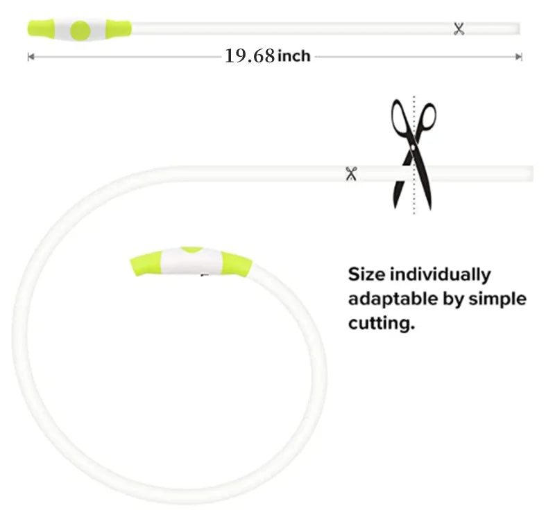 Luminous Dog Collar Light Charge Cat Necklace, Led Fashion Flashing DIY
