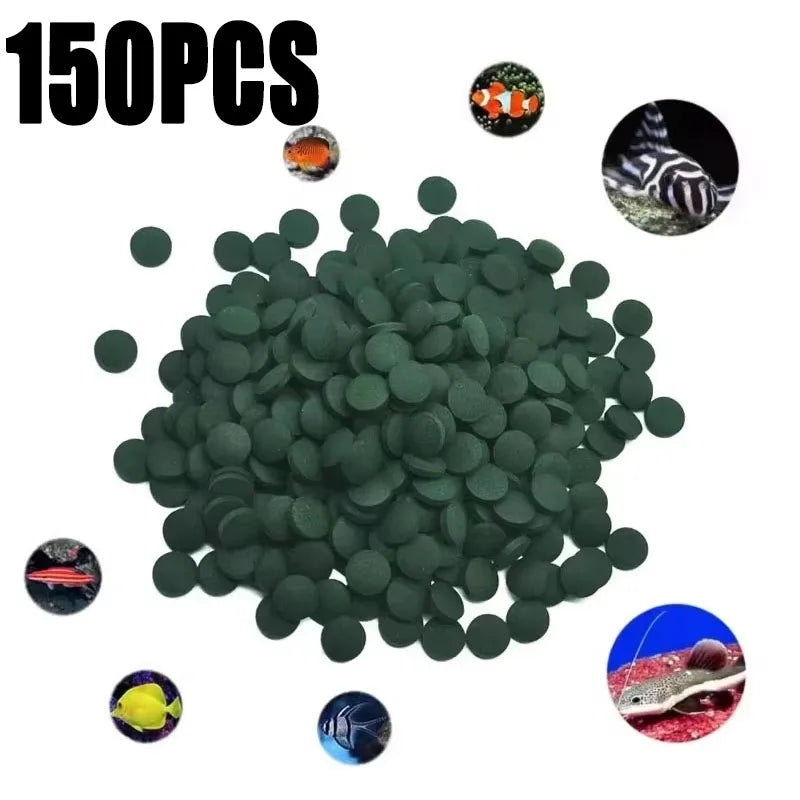 50/100/200/300Pcs High Purity Spirulina Tablets Spiral Seaweed Pet Food Fish Food Red Shrimp Fish Food