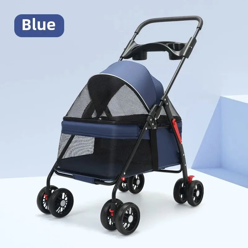 Pet cart, baby cart, small pet cart, lightweight and foldable, suitable for outdoor travel