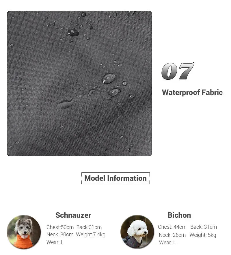 Dog Raincoat with Harness Waterproof Pet Rain Jacket for Small Dogs