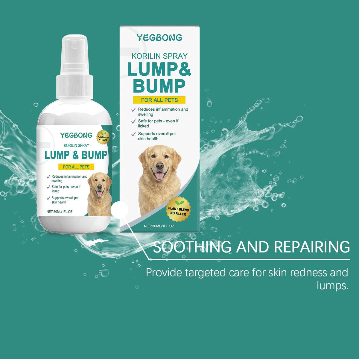 Pet Skin Soothing Spray Anti Itching Hypoallergenic Repair Relieve Scratching