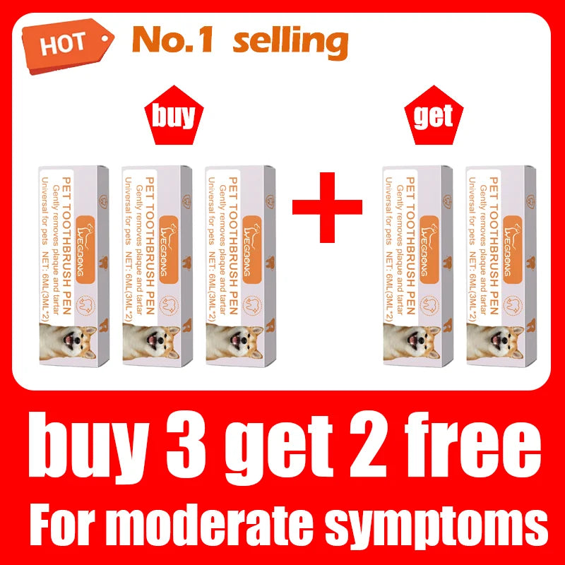 Pet toothbrush pen dog cat tartar calculus cleaning deodorant deodorant teeth cleaning pen