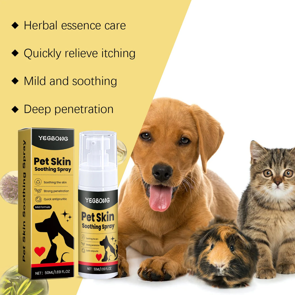 Pet Skin Care Spray Relieve Discomfort for Dogs Cat Flea Lice Control