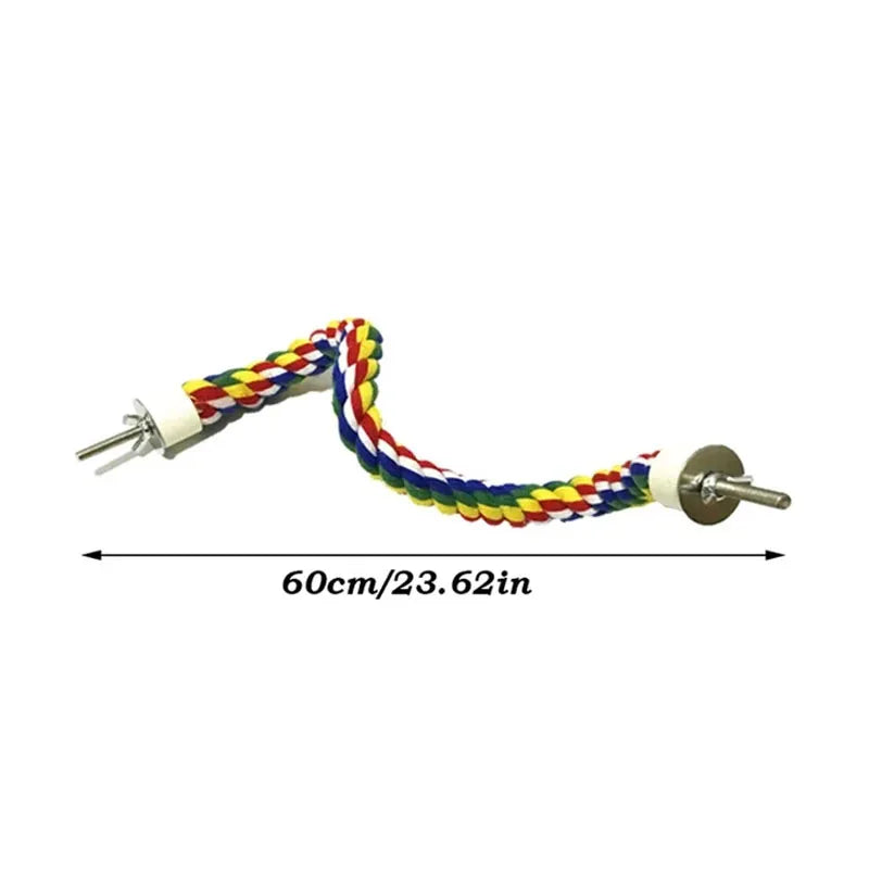Parrot Rope Hanging Braided Budgie Chew Rope Bird Cage