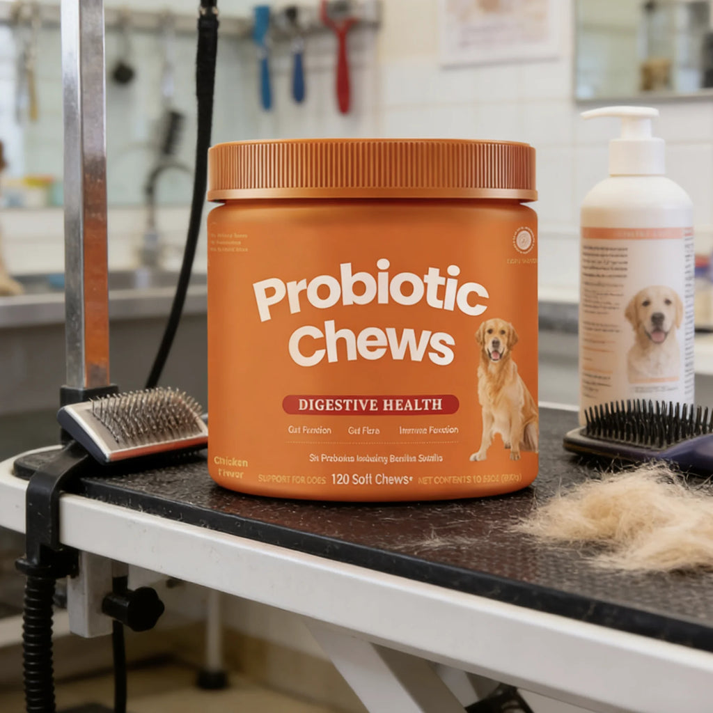 Dog Probiotic Chews  Digestive Health Support Chicken Flavor 120 Count Soft Chews
