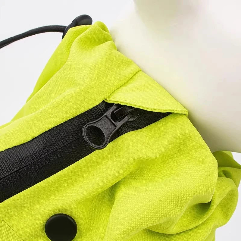Waterproof Pet Dog Jacket Reflective Rain Dog Coat Red Dog Jumpsuits