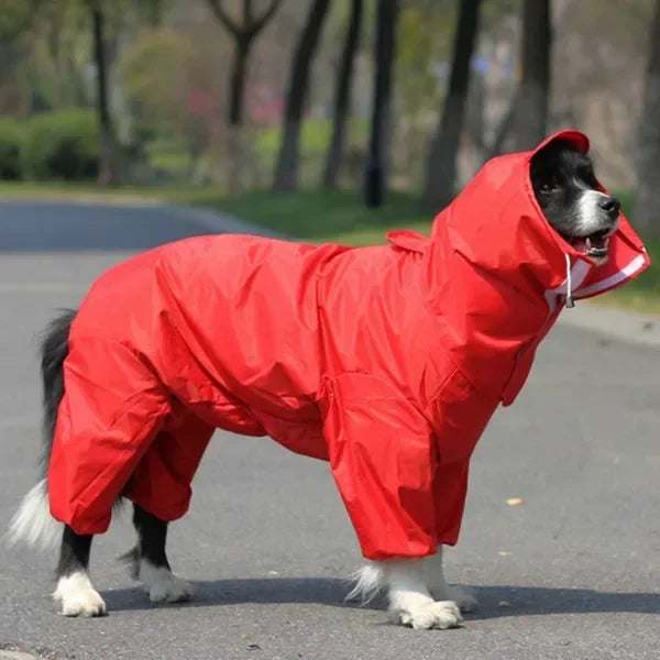 Waterproof Dog Raincoat Hoodie Jacket Rain Poncho Pet Rainwear
